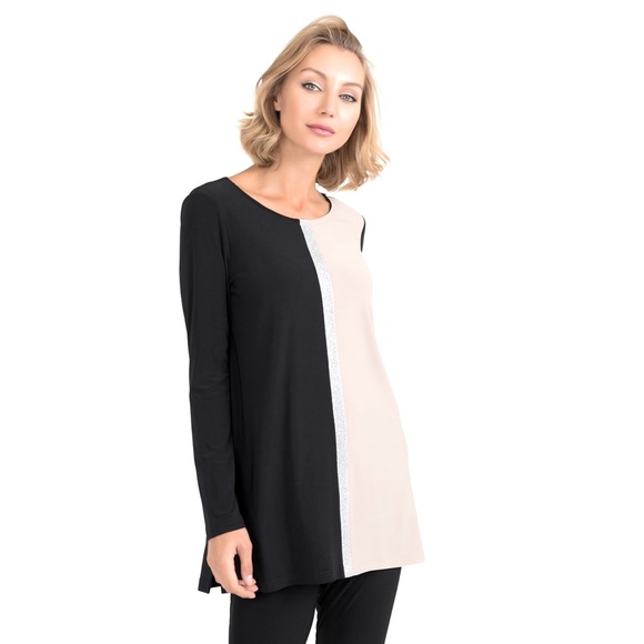 NWT 🇨🇦 Gorgeous JR black/beige/silver tunic - Picture 3 of 13